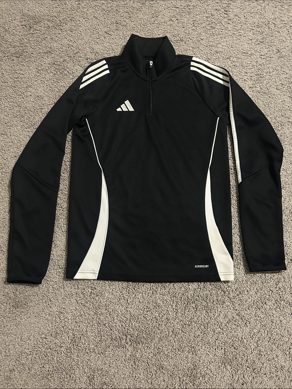 adidas Black and White Men’s Half-Zip Training Sweater